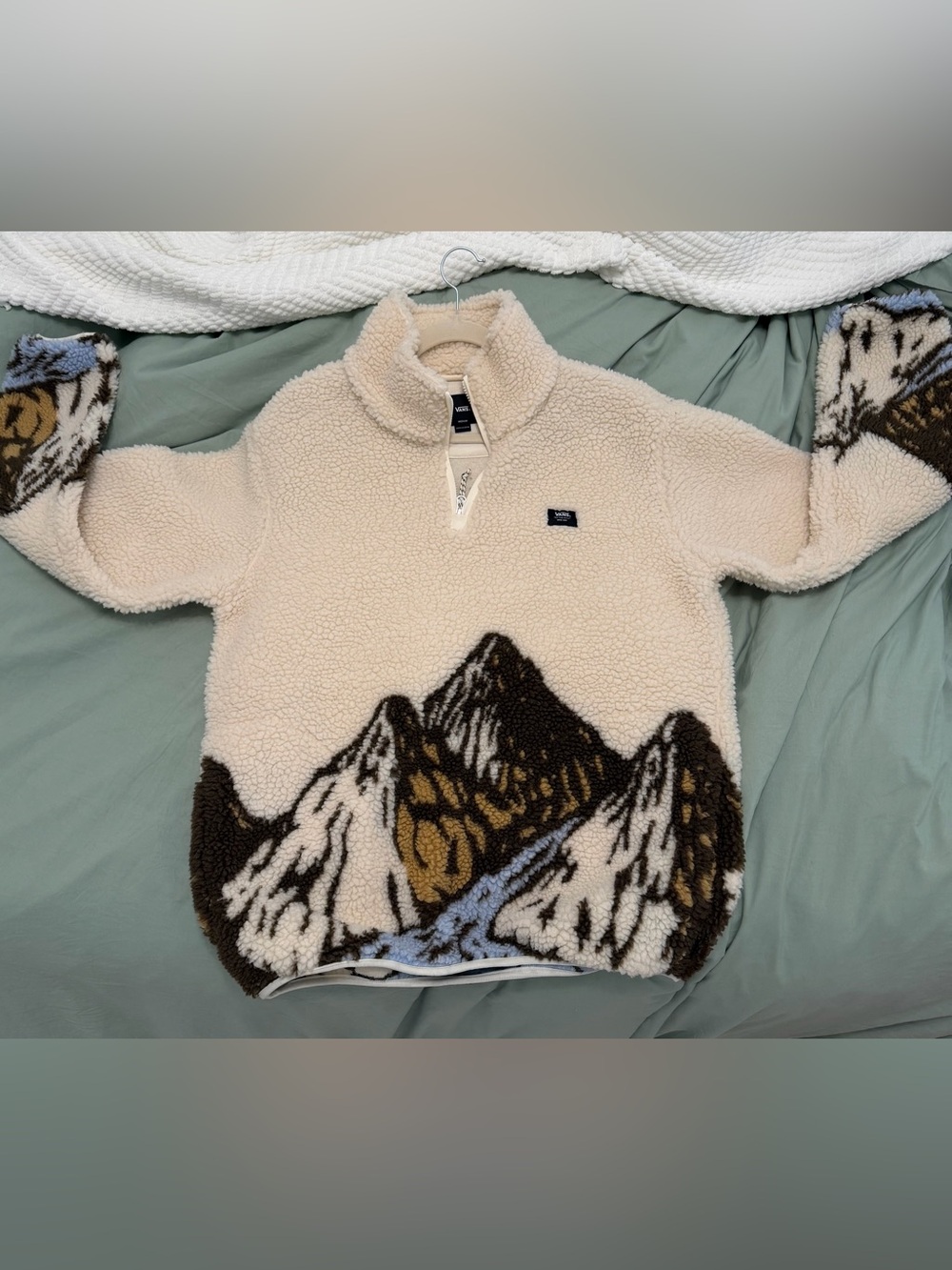 Cream Sherpa ‘Mountain’ Quarter Zip - Picture 4 of 5